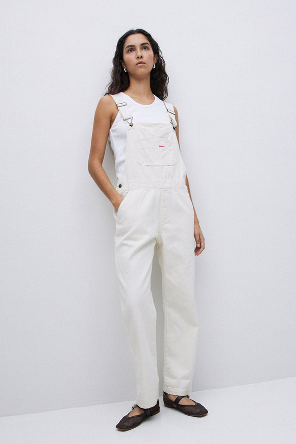 Dungarees in Ecru