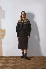 Greta Knit Jumper in Chocolate