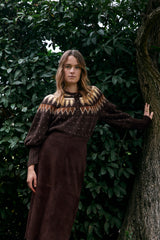 Greta Knit Jumper in Chocolate