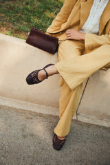 Aroa Ballerina Flats in Brown