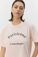Parisienne Slogan T-shirt in Pink
