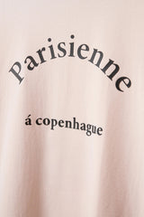 Parisienne Slogan T-shirt in Pink