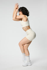 High Rise Skort in Ivory