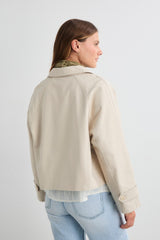 Aidan Short Trench in Ecru