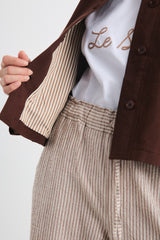 Aidan Short Trench in Brown