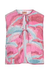 Aria Vest in Rose Coral