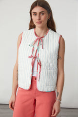 Aria Vest in Rose Coral