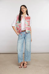 Aria Vest in Rose Coral