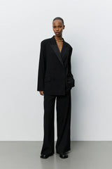 Ashel Boxy Tuxedo Blazer