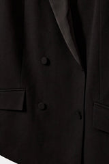 Ashel Boxy Tuxedo Blazer