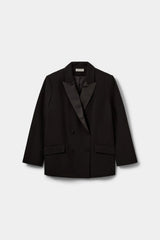 Ashel Boxy Tuxedo Blazer