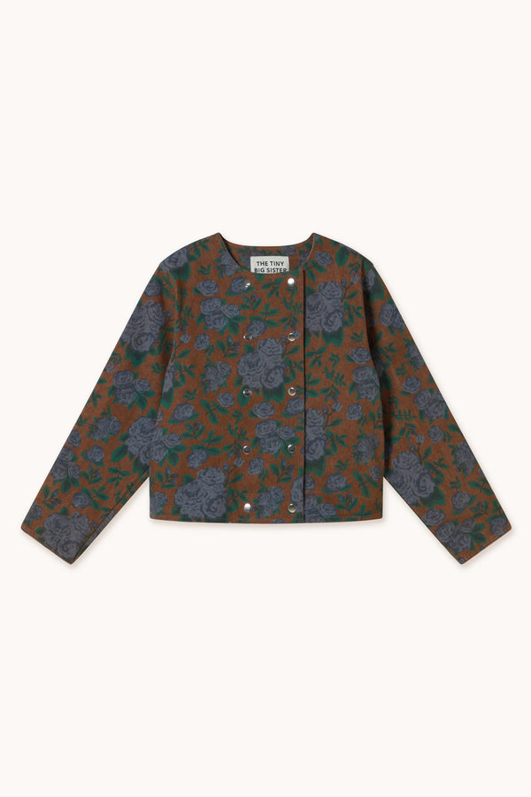 Roses Buttoned Denim Jacket