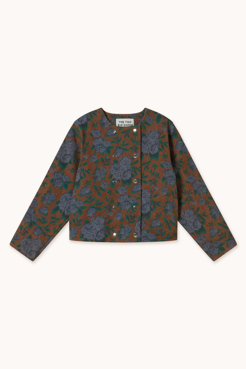 Roses Buttoned Denim Jacket