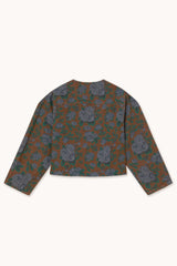 Roses Buttoned Denim Jacket