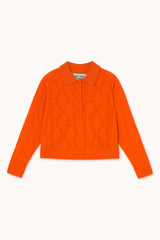 Frank Laced Sweater in Orange