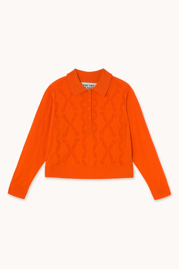 Frank Laced Sweater in Orange