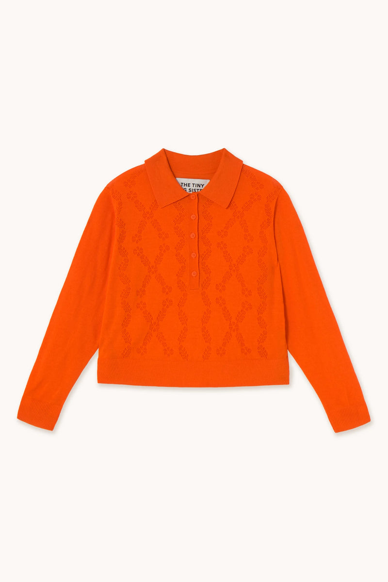 Frank Laced Sweater in Orange