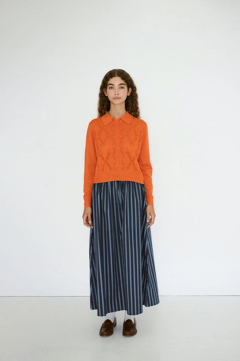 Frank Laced Sweater in Orange