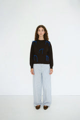 Sara Bow Knit Sweater in Brown