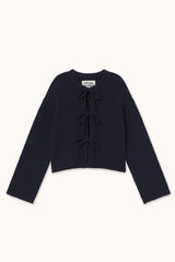 Tie Detail Cardigan in Blue