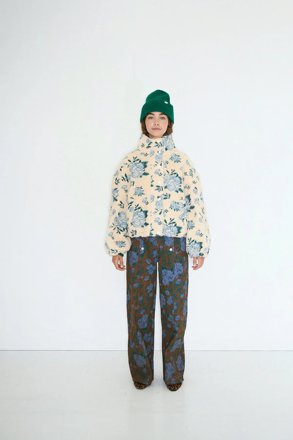 Rose Sherpa Bomber Jacket