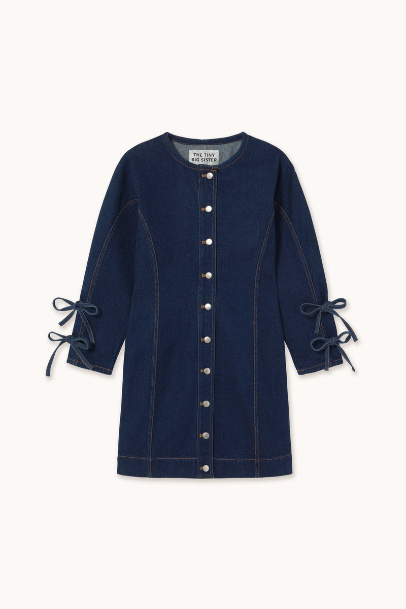 Lace Denim Mini Dress