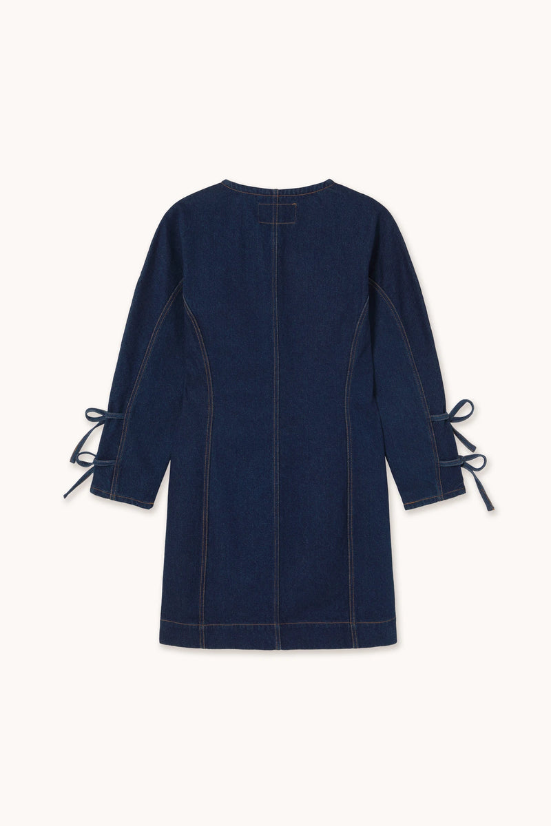 Lace Denim Mini Dress