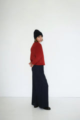 Buttoned Wool Jacket in Red