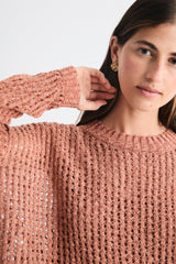 Balam Crochet Jumper in Rose Pink