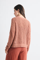 Balam Crochet Jumper in Rose Pink