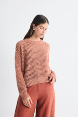 Balam Crochet Jumper in Rose Pink