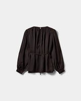 Marthea Balloon Blouse in Dark Plum