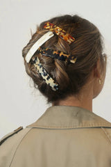 Acetate Barrette in Beige