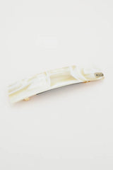Acetate Barrette in Beige