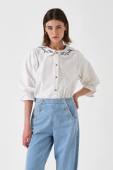 Bella Blouse in White
