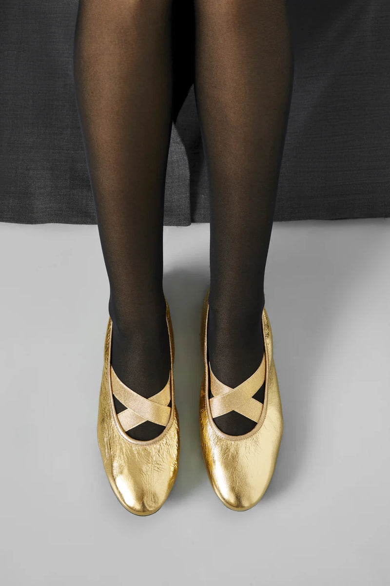 Bettina Ballet Flats in Gold