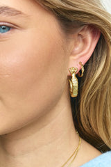 Big Mermaid Hoop Earrings in Gold