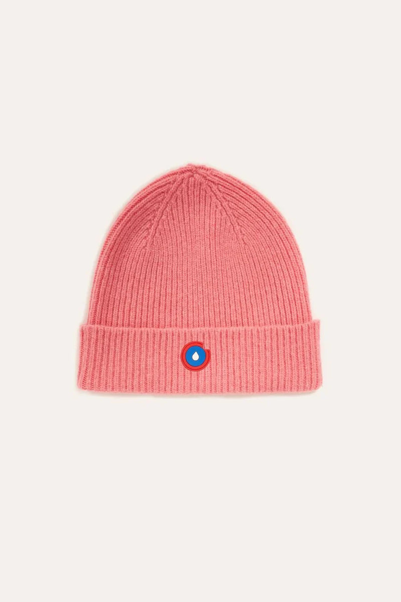 Wool Beanie in Coral