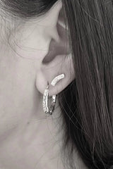 Brone Curve Studs in Gold