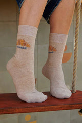 Camille Socks in Beige