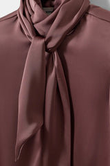 Carina Satin Shirt in Dusty Pink
