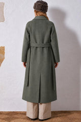Carlotta Wool Blend Coat in Khaki