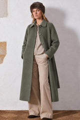 Carlotta Wool Blend Coat in Khaki