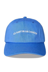 Ce Soir On Va Danser Slogan Hat in Blue