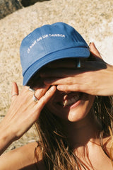 Ce Soir On Va Danser Slogan Hat in Blue