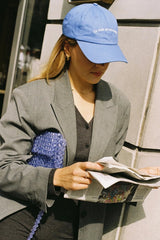 Ce Soir On Va Danser Slogan Hat in Blue