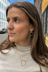 Organic Chunky Heart Necklace in Gold