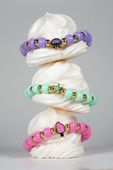 Ice-cream Charm Scrunchie Bracelet in Fuschia