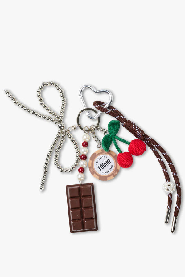 Chocolate Clip-On Pendant Bag Charm