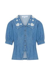 Cassie Top in Denim